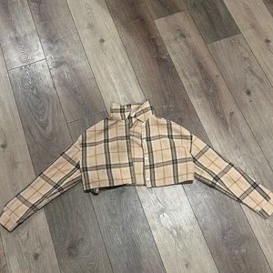 cropped flannel